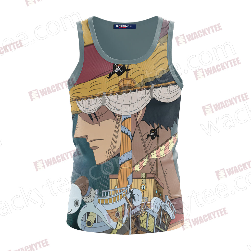 One Piece Luffy And Going Merry Unisex 3D T-shirt