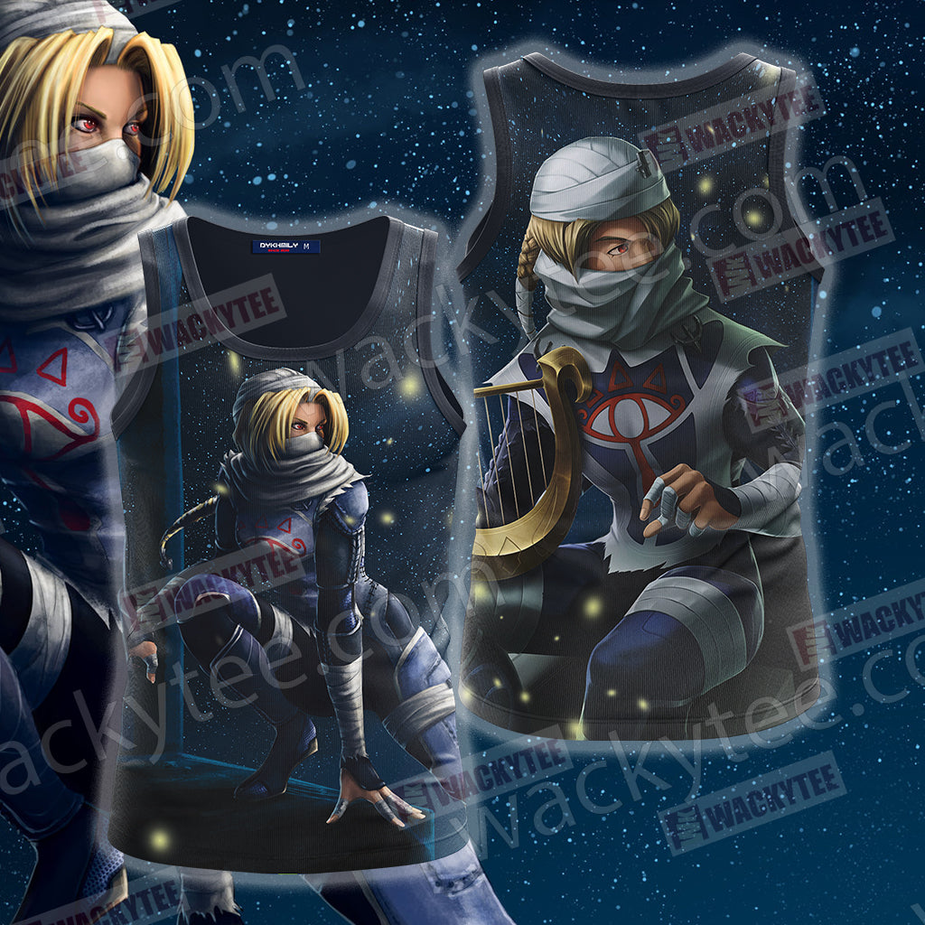 The Legend of Zelda Ocarina of Time - Sheik Unisex 3D T-shirt Tank Top