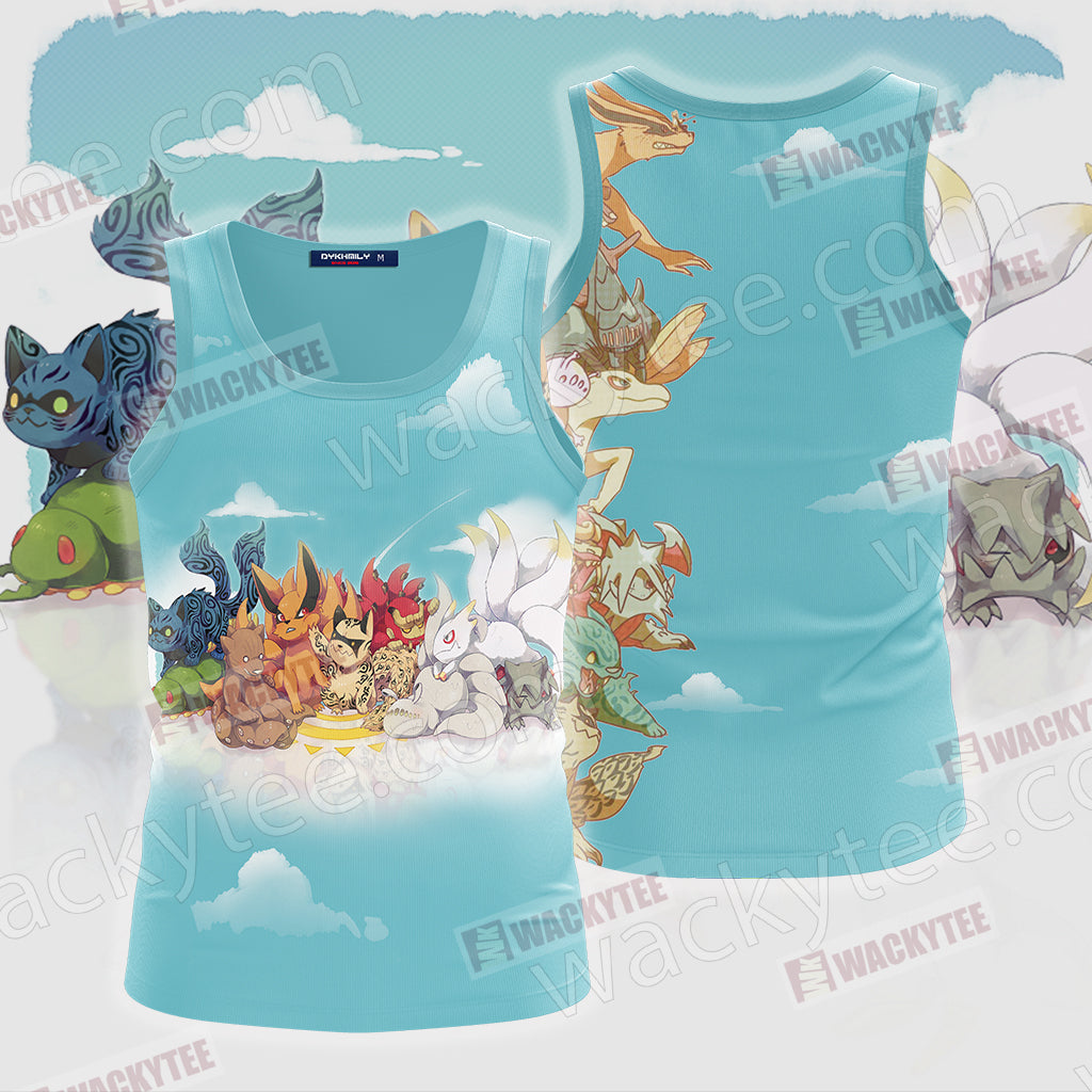 Naruto The Tailed Beasts Unisex 3D T-shirt Tank Top