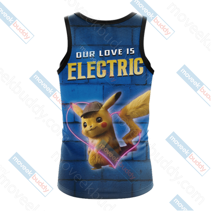 Our Love Is Electric Detective Pikachu New Unisex 3D T-shirt