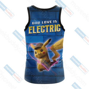 Our Love Is Electric Detective Pikachu New Unisex 3D T-shirt   