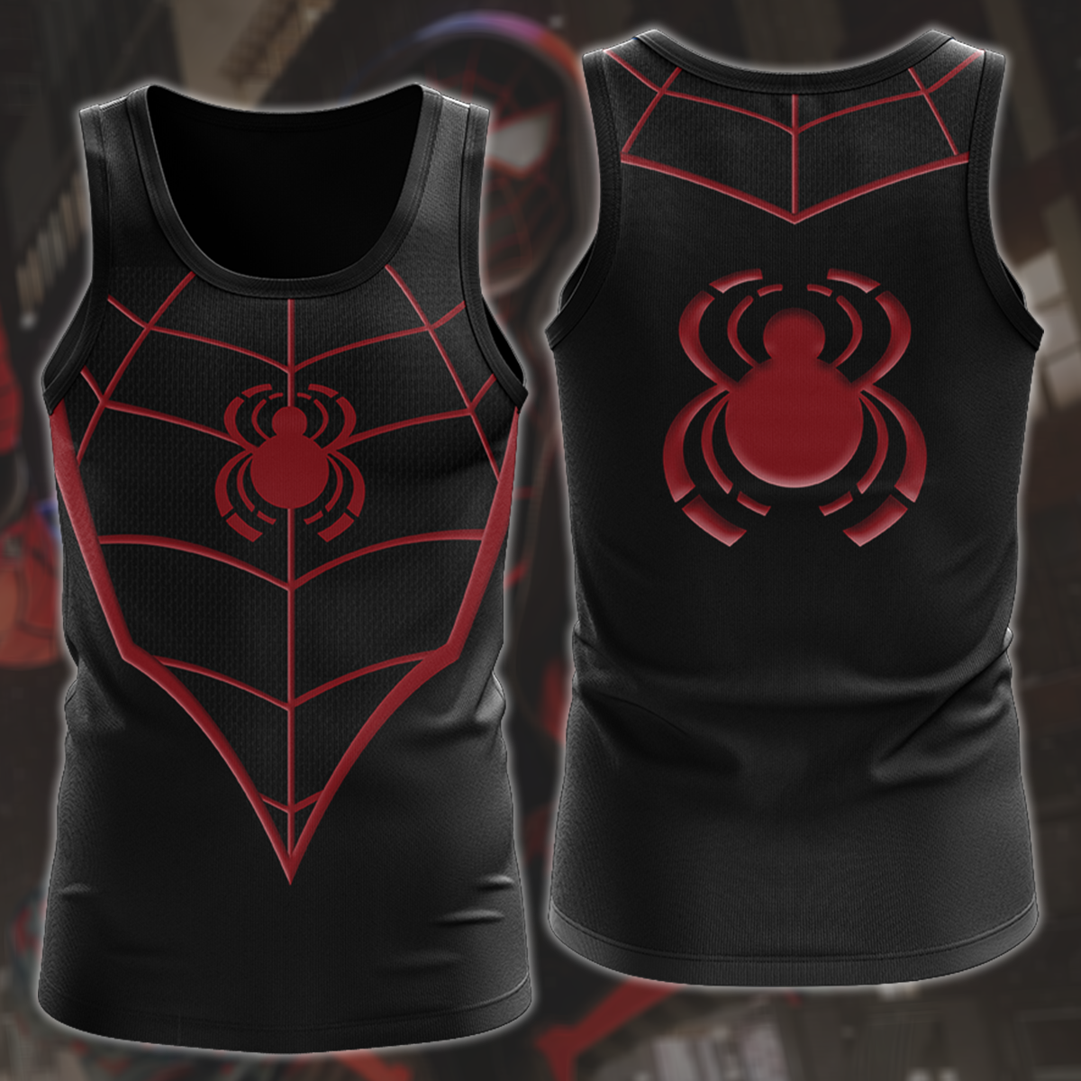 Spider-Man 2 Miles Morales The End Suit Cosplay Video Game All Over Printed T-shirt Tank Top Zip Hoodie Pullover Hoodie Hawaiian Shirt Beach Shorts Joggers Tank Top