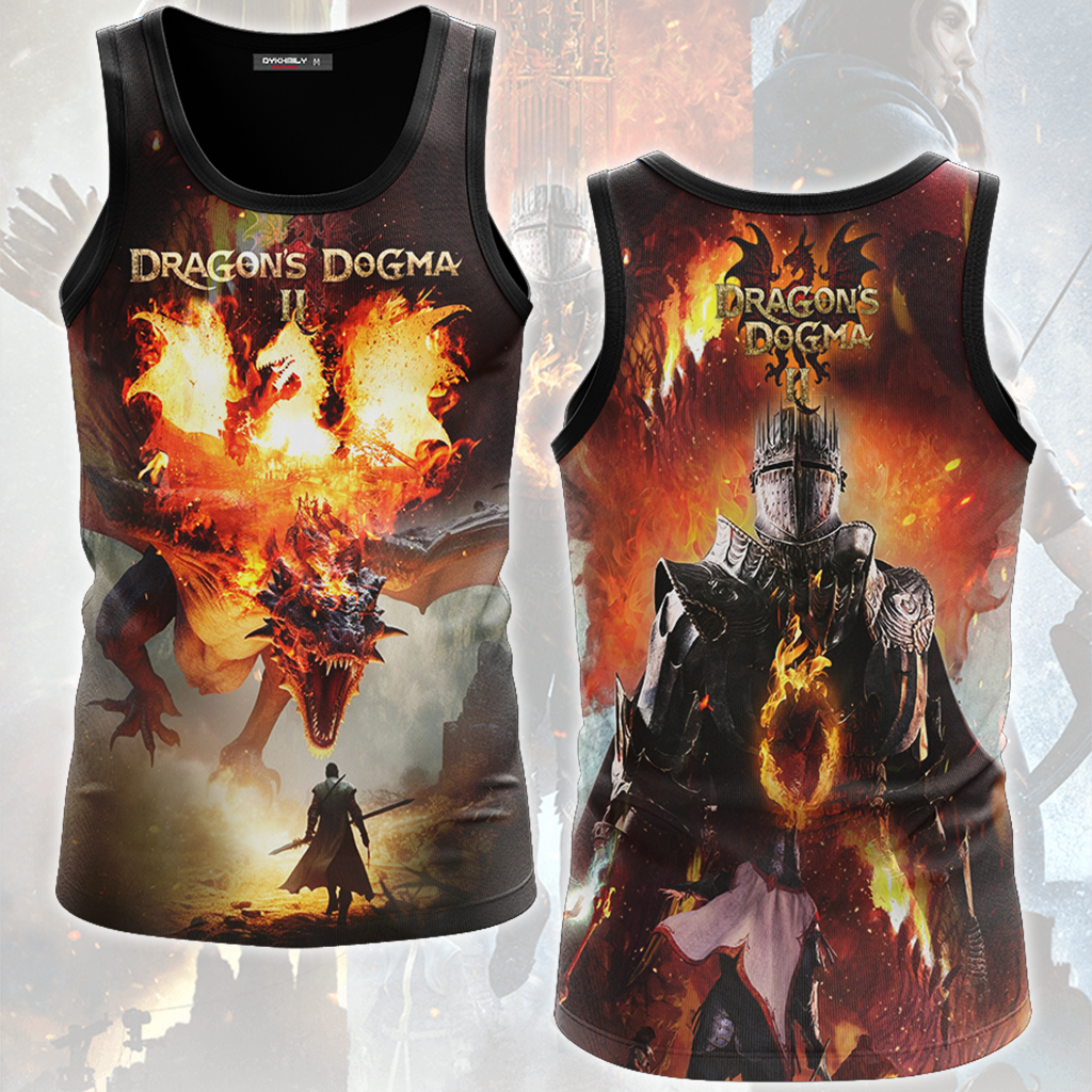 Dragon’s Dogma II Video Game All Over Printed T-shirt Tank Top Zip Hoodie Pullover Hoodie Hawaiian Shirt Beach Shorts Joggers Tank Top