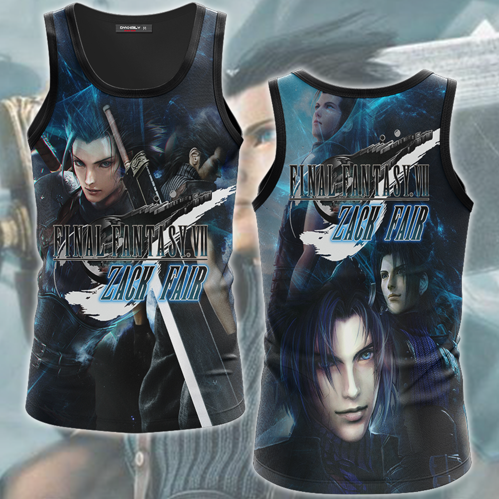 Final Fantasy VII Rebirth Zack Fair Video Game All Over Printed T-shirt Tank Top Zip Hoodie Pullover Hoodie Hawaiian Shirt Beach Shorts Joggers Tank Top