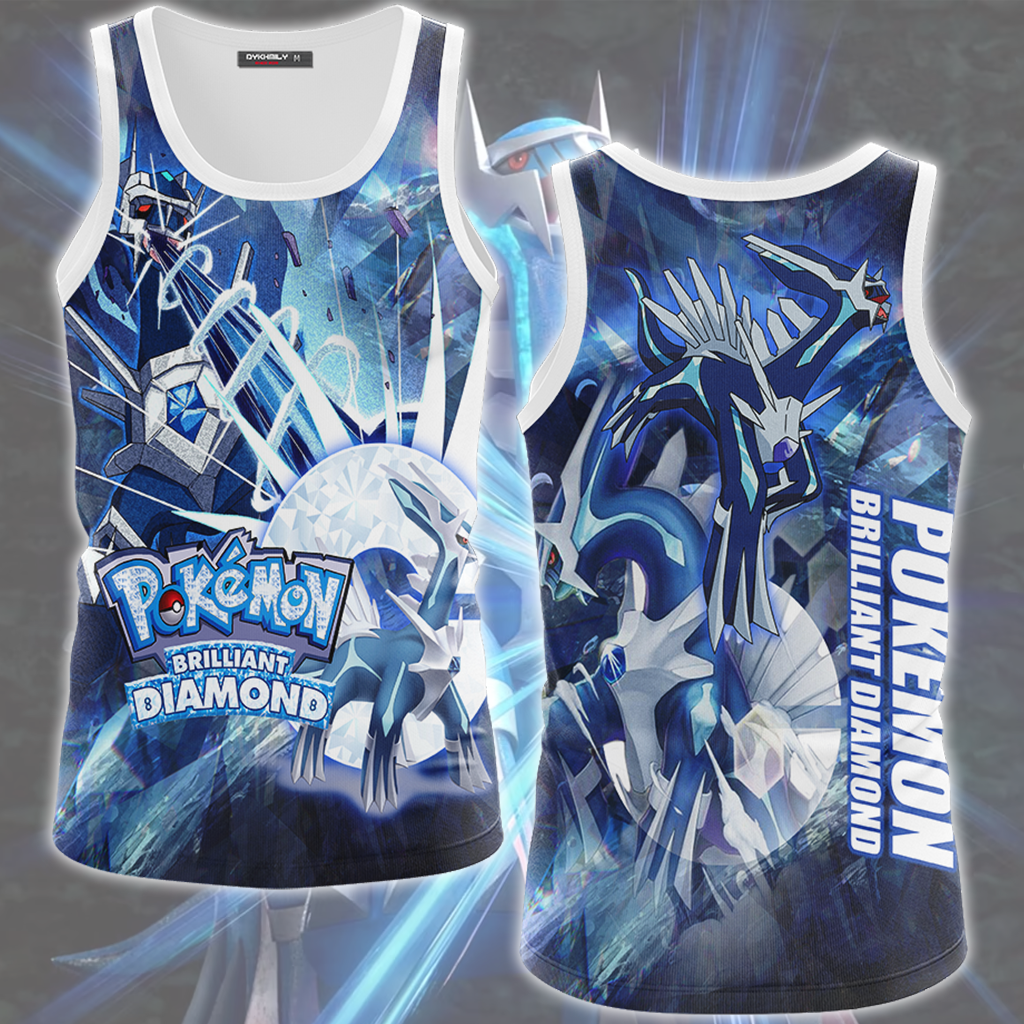 Pokemon Brilliant Diamond Video Game All Over Printed T-shirt Tank Top Zip Hoodie Pullover Hoodie Hawaiian Shirt Beach Shorts Joggers Tank Top