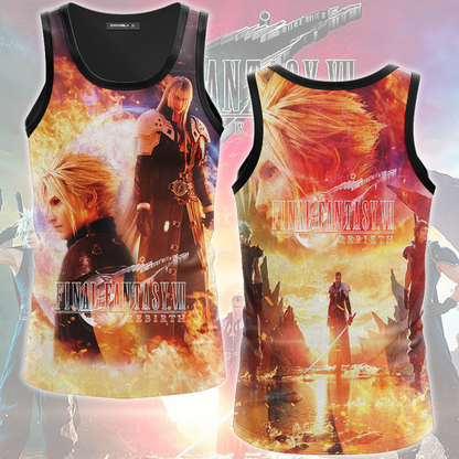 Final Fantasy VII Rebirth Video Game All Over Printed T-shirt Tank Top Zip Hoodie Pullover Hoodie Hawaiian Shirt Beach Shorts Joggers Tank Top