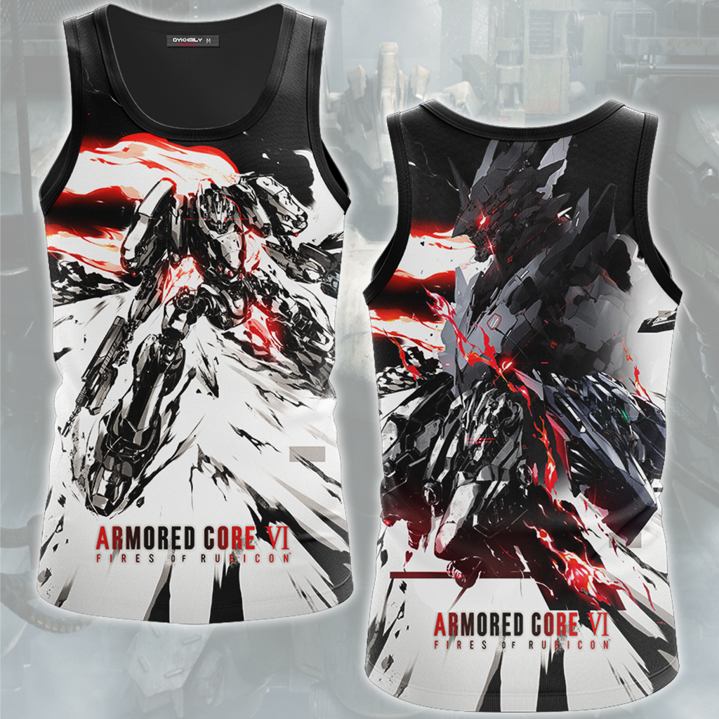 Armored Core VI: Fires of Rubicon Video Game All Over Printed T-shirt Tank Top Zip Hoodie Pullover Hoodie Hawaiian Shirt Beach Shorts Joggers Tank Top