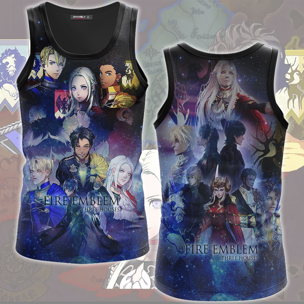 Fire Emblem Three Houses Video Game All Over Printed T-shirt Tank Top Zip Hoodie Pullover Hoodie Hawaiian Shirt Beach Shorts Joggers Tank Top