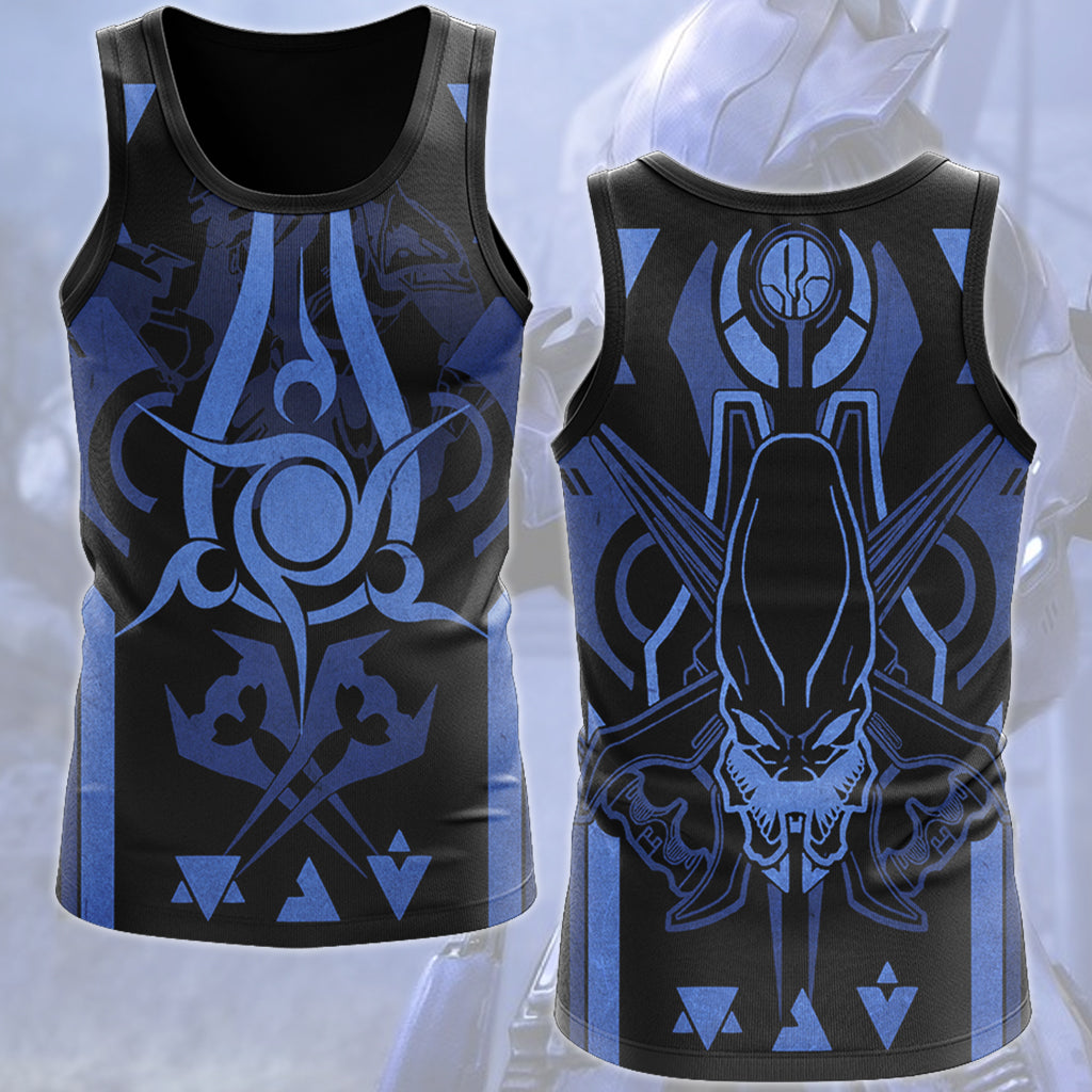 Halo Sangheili (Elite) Video Game All Over Printed T-shirt Tank Top Zip Hoodie Pullover Hoodie Hawaiian Shirt Beach Shorts Joggers
