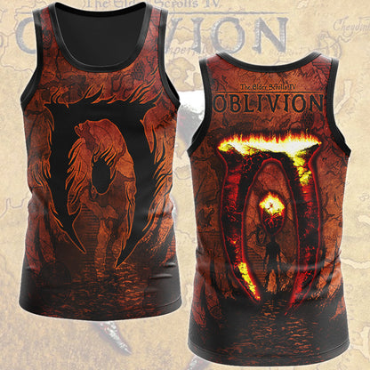 The Elder Scrolls IV: Oblivion Video Game All Over Printed T-shirt Tank Top Zip Hoodie Pullover Hoodie Hawaiian Shirt Beach Shorts Joggers Tank Top