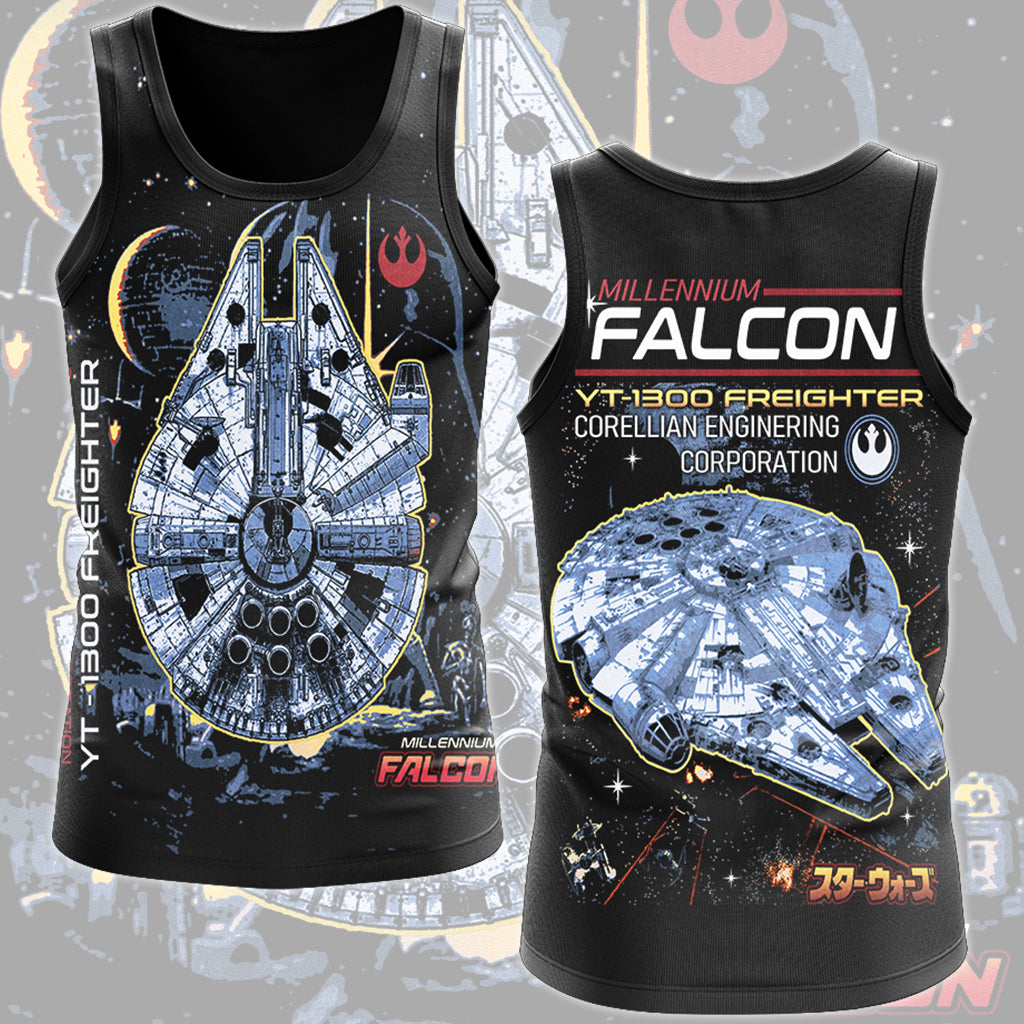 Star Wars Millennium Falcon Video Game All Over Printed T-shirt Tank Top Zip Hoodie Pullover Hoodie Hawaiian Shirt Beach Shorts Joggers Tank Top