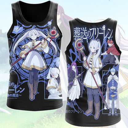 Frieren Anime Manga All Over Printed T-shirt Tank Top Zip Hoodie Pullover Hoodie Hawaiian Shirt Beach Shorts Joggers