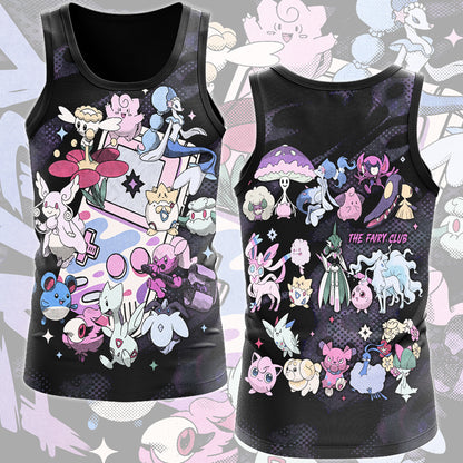 Pokemon Fairy Type Club Video Game All Over Printed T-shirt Tank Top Zip Hoodie Pullover Hoodie Hawaiian Shirt Beach Shorts Joggers