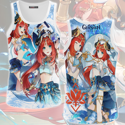 Genshin Impact Nilou Video Game All Over Printed T-shirt Tank Top Zip Hoodie Pullover Hoodie Hawaiian Shirt Beach Shorts Joggers Tank Top