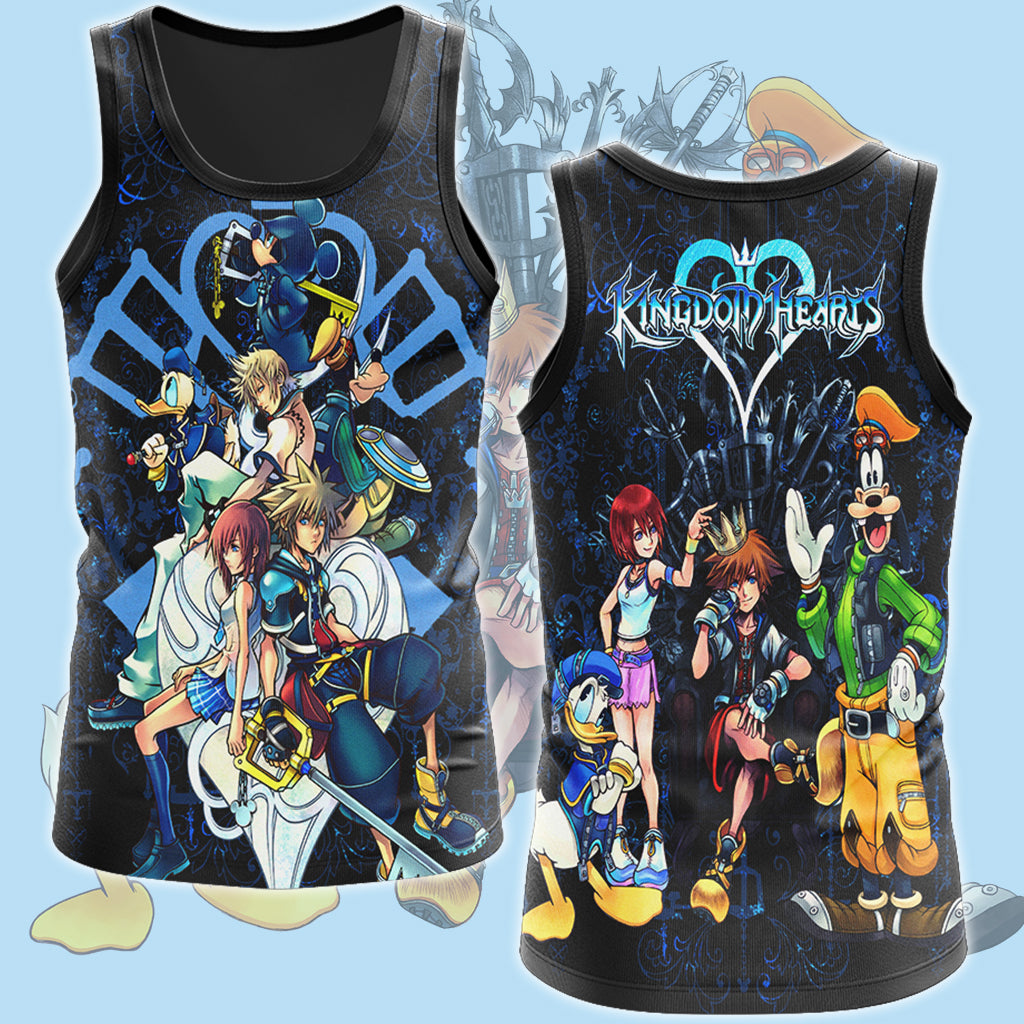 Kingdom Hearts Characters Video Game All Over Printed T-shirt Tank Top Zip Hoodie Pullover Hoodie Hawaiian Shirt Beach Shorts Joggers Tank Top
