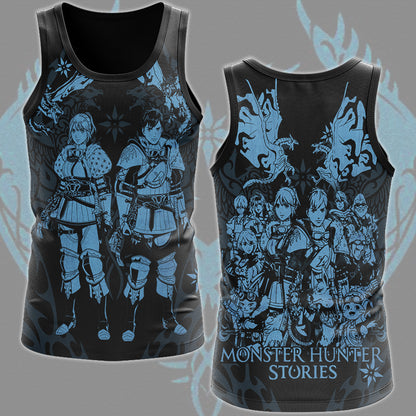 Monster Hunter Stories 3: Twisted Reflection Video Game All Over Printed T-shirt Tank Top Zip Hoodie Pullover Hoodie Hawaiian Shirt Beach Shorts Joggers