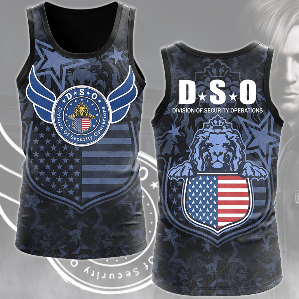 Resident Evil Division of Security Operations (D.S.O.) Video Game All Over Printed T-shirt Tank Top Zip Hoodie Pullover Hoodie Hawaiian Shirt Beach Shorts Joggers