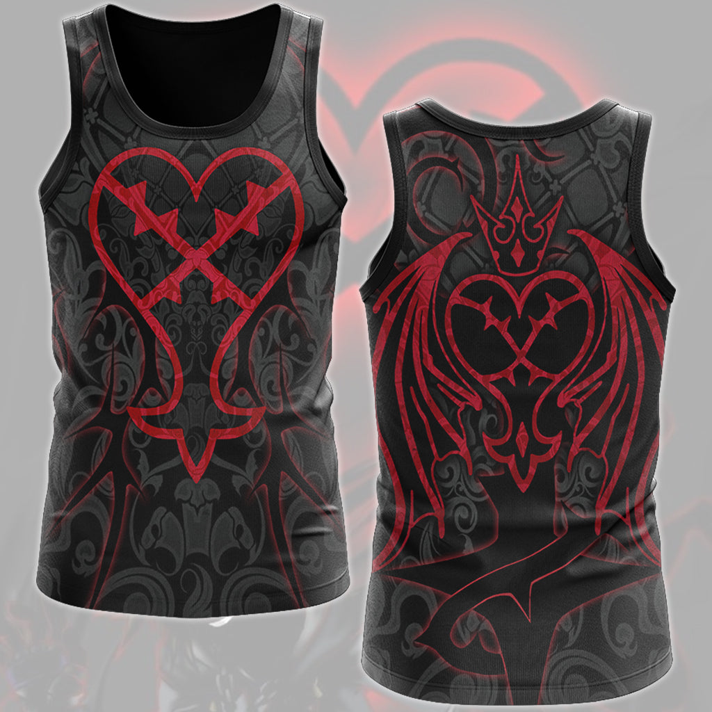 Kingdom Hearts Symbols The Heartless Emblem Video Game All Over Printed T-shirt Tank Top Zip Hoodie Pullover Hoodie Hawaiian Shirt Beach Shorts Joggers Tank Top