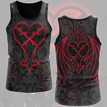 Kingdom Hearts Symbols The Heartless Emblem Video Game All Over Printed T-shirt Tank Top Zip Hoodie Pullover Hoodie Hawaiian Shirt Beach Shorts Joggers Tank Top