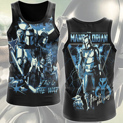 Star Wars Mandalorian 'This is the way' Movie Video Game All Over Printed T-shirt Tank Top Zip Hoodie Pullover Hoodie Hawaiian Shirt Beach Shorts Joggers