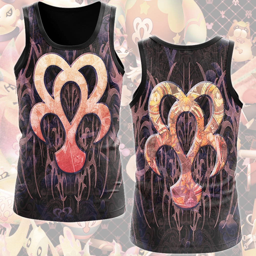 Kingdom Hearts Symbols Dream Eater Spirit Video Game All Over Printed T-shirt Tank Top Zip Hoodie Pullover Hoodie Hawaiian Shirt Beach Shorts Joggers