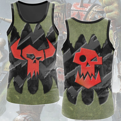 Warhammer 40K Ork Battleworn Insignia All Over Printed T-shirt Tank Top Zip Hoodie Pullover Hoodie Hawaiian Shirt Beach Shorts Joggers Tank Top