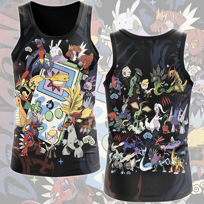 Pokemon Dragon Type Club Video Game All Over Printed T-shirt Tank Top Zip Hoodie Pullover Hoodie Hawaiian Shirt Beach Shorts Joggers