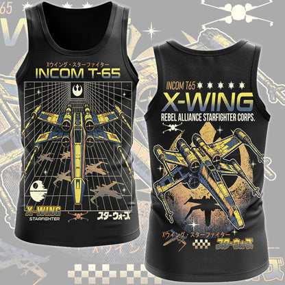 Star Wars X-Wing Star Fighter Video Game All Over Printed T-shirt Tank Top Zip Hoodie Pullover Hoodie Hawaiian Shirt Beach Shorts Joggers Tank Top