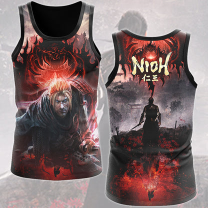 Nioh 3 Video Game All Over Printed T-shirt Tank Top Zip Hoodie Pullover Hoodie Hawaiian Shirt Beach Shorts Joggers