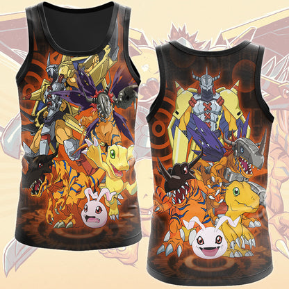 Digimon Agumon Evolution Video Game All Over Printed T-shirt Tank Top Zip Hoodie Pullover Hoodie Hawaiian Shirt Beach Shorts Joggers Tank Top