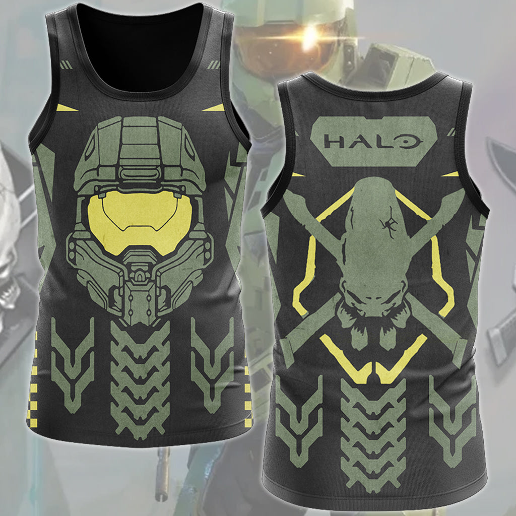Halo Legendary Symbol Video Game All Over Printed T-shirt Tank Top Zip Hoodie Pullover Hoodie Hawaiian Shirt Beach Shorts Joggers