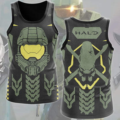 Halo Legendary Symbol Video Game All Over Printed T-shirt Tank Top Zip Hoodie Pullover Hoodie Hawaiian Shirt Beach Shorts Joggers