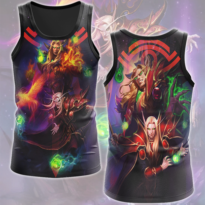 World Of Warcraft Kael'thas Sunstrider Video Game All Over Printed T-shirt Tank Top Zip Hoodie Pullover Hoodie Hawaiian Shirt Beach Shorts Joggers Tank Top