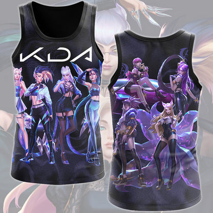 League of Legends K/DA Band Video Game All Over Printed T-shirt Tank Top Zip Hoodie Pullover Hoodie Hawaiian Shirt Beach Shorts Joggers
