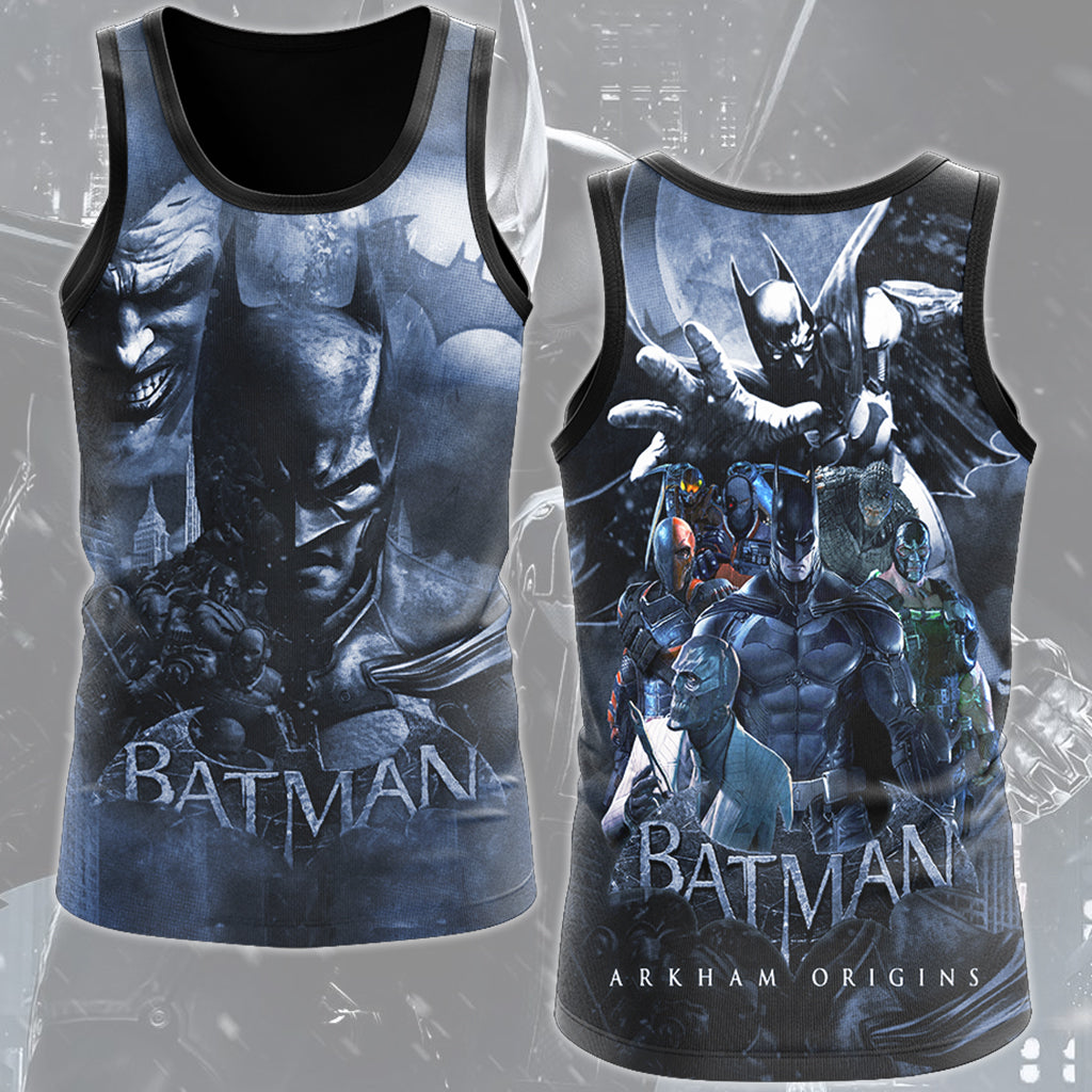 Batman: Arkham Origins Video Game All Over Printed T-shirt Tank Top Zip Hoodie Pullover Hoodie Hawaiian Shirt Beach Shorts Joggers