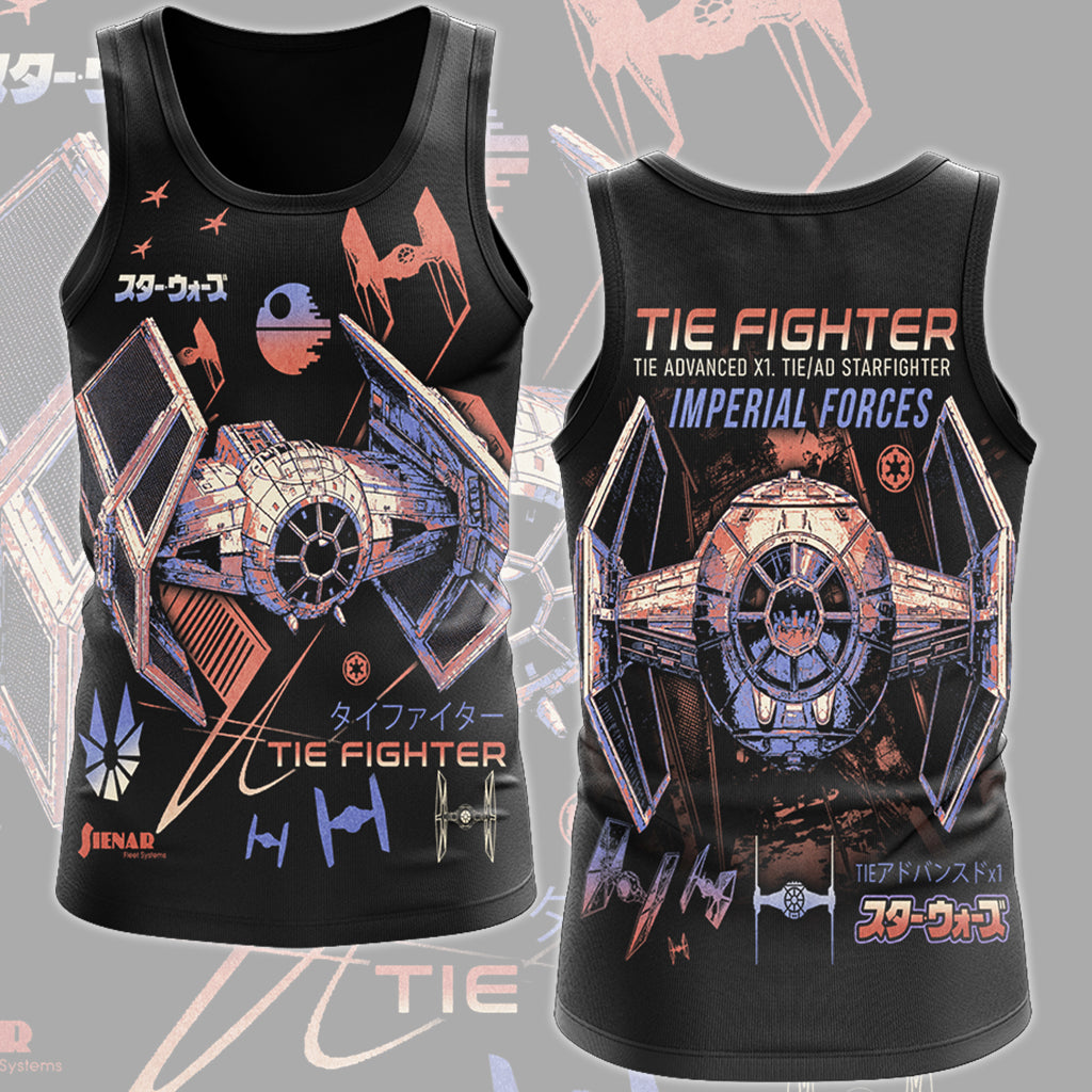 Star Wars Tie Advance Fighter Video Game All Over Printed T-shirt Tank Top Zip Hoodie Pullover Hoodie Hawaiian Shirt Beach Shorts Joggers Tank Top