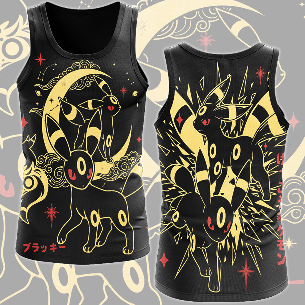 Pokemon Umbreon Video Game All Over Printed T-shirt Tank Top Zip Hoodie Pullover Hoodie Hawaiian Shirt Beach Shorts Joggers Tank Top