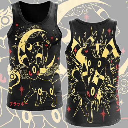 Pokemon Umbreon Video Game All Over Printed T-shirt Tank Top Zip Hoodie Pullover Hoodie Hawaiian Shirt Beach Shorts Joggers Tank Top