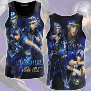 Final Fantasy VI Locke Cole Video Game All Over Printed T-shirt Tank Top Zip Hoodie Pullover Hoodie Hawaiian Shirt Beach Shorts Joggers Tank Top S 