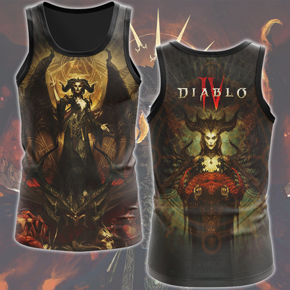 Diablo IV Video Game All Over Printed T-shirt Tank Top Zip Hoodie Pullover Hoodie Hawaiian Shirt Beach Shorts Joggers Tank Top