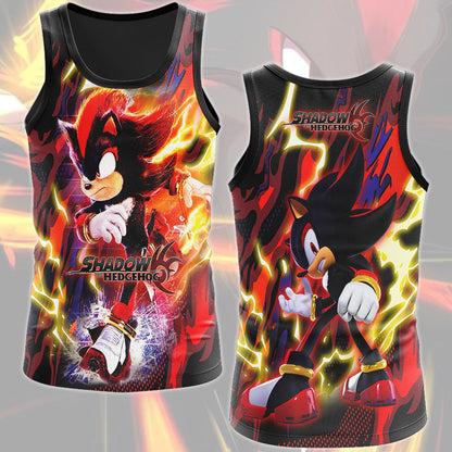 Shadow the Hedgehog (Sonic X) Video Game All Over Printed T-shirt Tank Top Zip Hoodie Pullover Hoodie Hawaiian Shirt Beach Shorts Joggers Tank Top