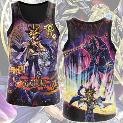 Yu-Gi-Oh! Dark Magician Video Game All Over Printed T-shirt Tank Top Zip Hoodie Pullover Hoodie Hawaiian Shirt Beach Shorts Joggers Tank Top