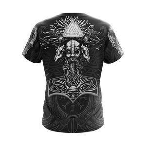 Viking Pattern Unisex 3D T-shirt Zip Hoodie Pullover Hoodie   