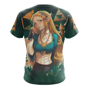 Princess Zelda The Legend of Zelda All Over Print T-shirt Zip Hoodie Pullover Hoodie   