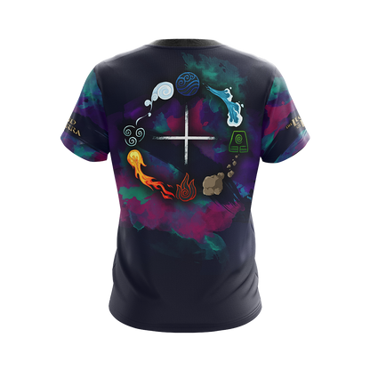 Legend of Korra - Four Elements Unisex 3D T-shirt