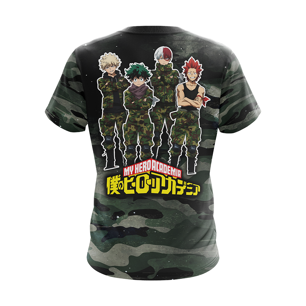 My Hero Academia in Military Uniform Unisex 3D T-shirt   