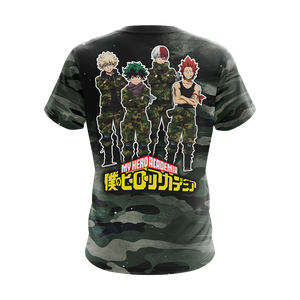 My Hero Academia in Military Uniform Unisex 3D T-shirt   