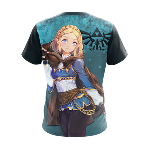 Princess Zelda The Legend of Zelda All Over Print T-shirt Zip Hoodie Pullover Hoodie   