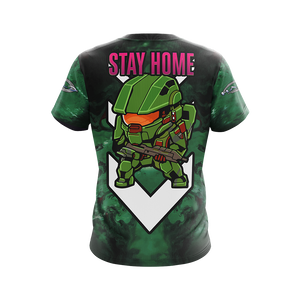 Halo: Combat Evolved - Be a hero. Stay home Unisex 3D T-shirt   