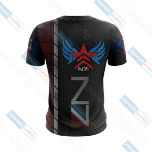 Mass Effect - Paragon Renegade N7 Unisex 3D T-shirt   